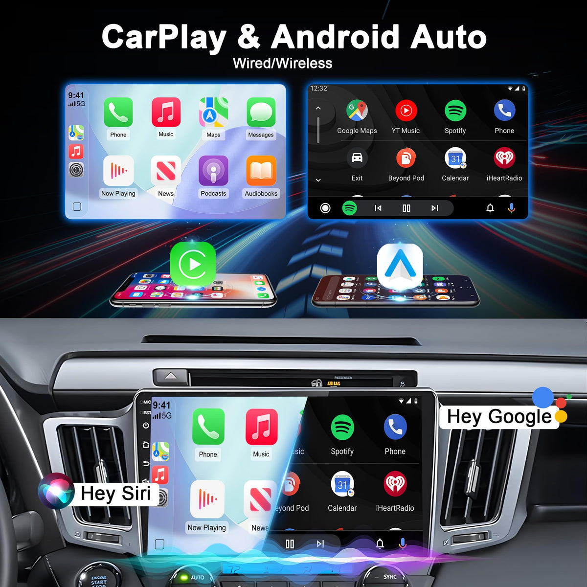 10.2'' Android 15 Car Radio Stereo for Toyota RAV4 2013-2018