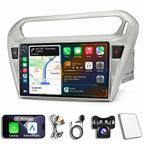 Android 14 Car Radio Stereo for Peugeot 301, Citroen Elysee 2014-2016, 9 Inch Touch Screen Dash Kit 4Core+2GB RAM+32GB ROM with Wireless CarPlay Android Auto GPS Navigation Bluetooth SWC WiFi 5G DSP