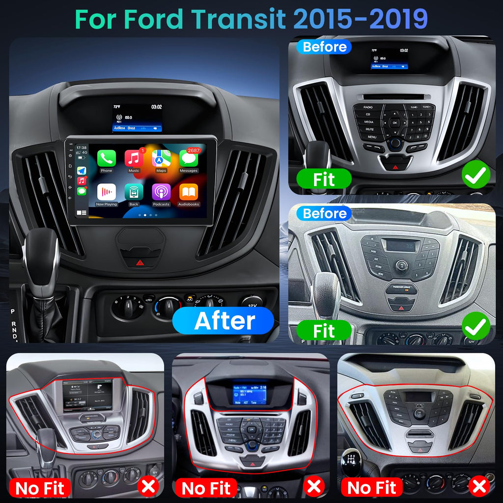 8 Core Car Radio Stereo for Ford Transit 150 250 350 2015-2019: Upgrade