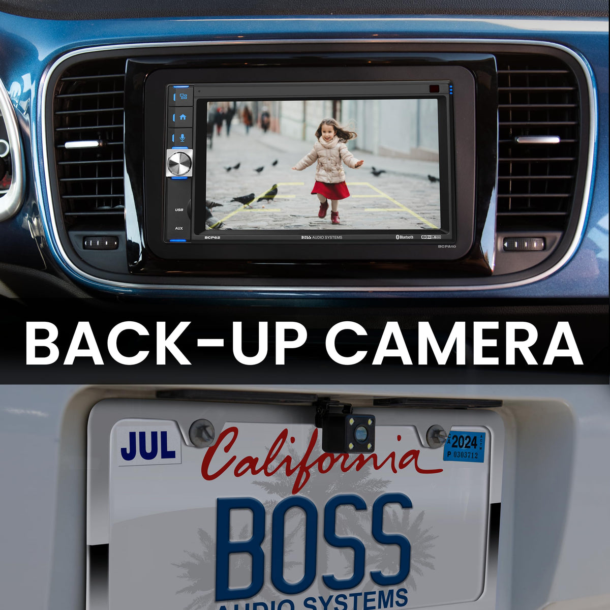 BOSS Audio Systems BCP62-RC 6.2 Inch CarPlay Only Car Stereo, Backup Camera