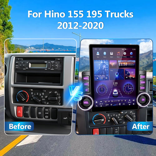 4G+64G 9.7" Android 14 Car Radio Stereo for Hino 155 195 Trucks 2012-2020