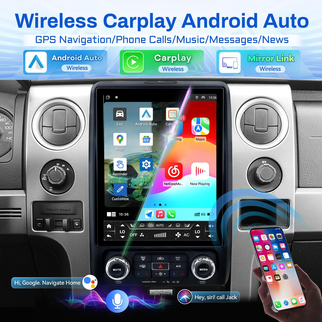 8Core 4+64G Radio for Ford F150 2013 2014 w/Carplay Android Auto
