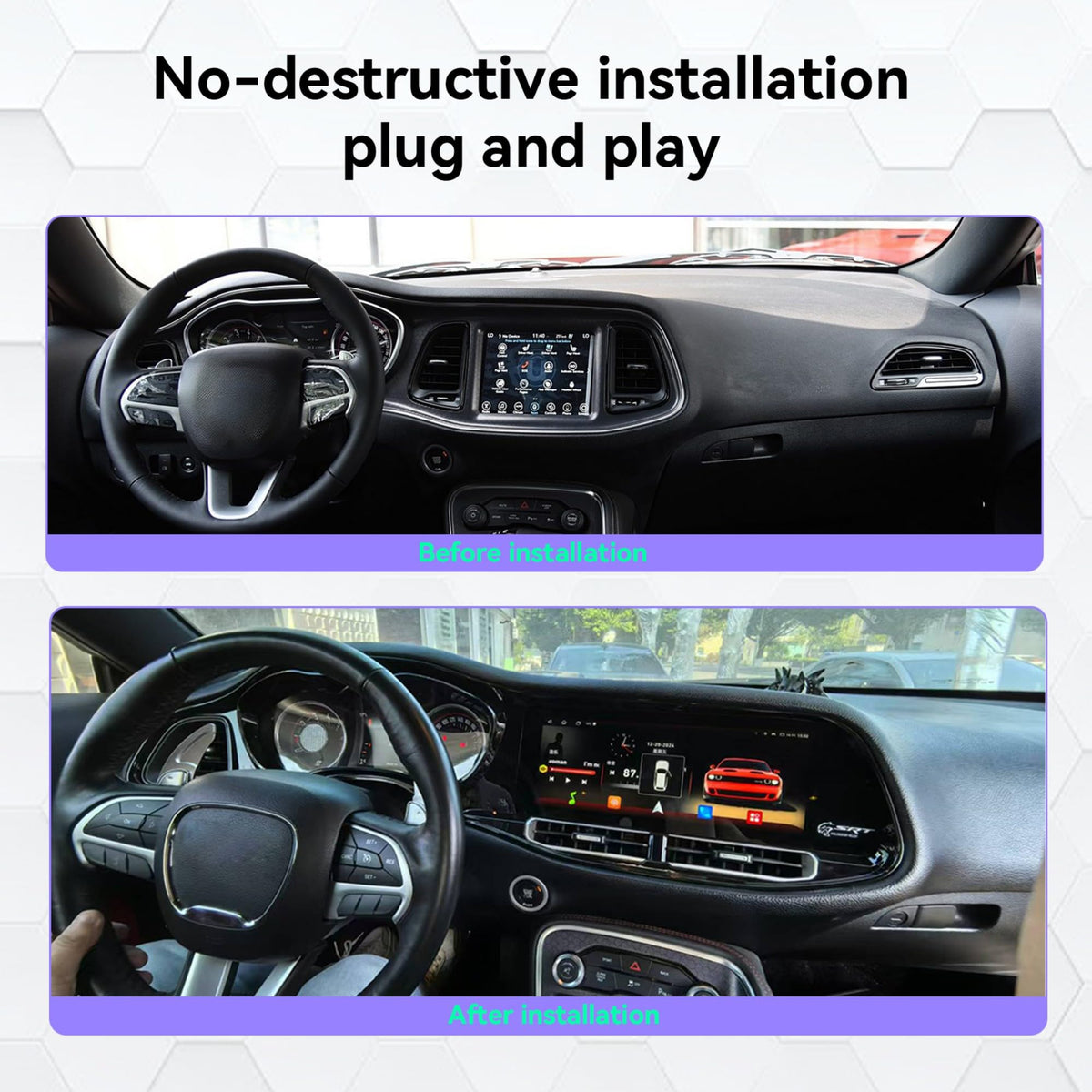12.3" Car Radio for Dodge Challenger SRT Hellcat 2015-2023