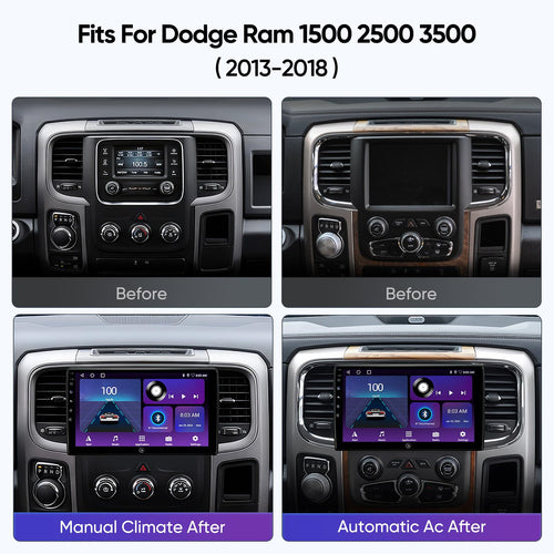 10" Car Radio Stereo for Dodge Ram Pickup Truck 1500 2500 3500 2013-2018