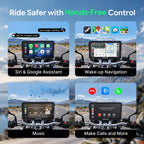 Carpuride W602PRO Motorcycle CarPlay & Android Auto - OTA Updates, Intercom