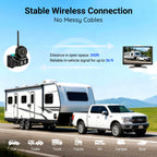 360° Adjustable Magnetic Solar Wireless Backup Camera System – 7" 1080P Touchscreen, DVR Recording, IP69K Waterproof, Auto-Sleep & Night Vision for RV, Truck, Trailer, SUV & Camper, ART2