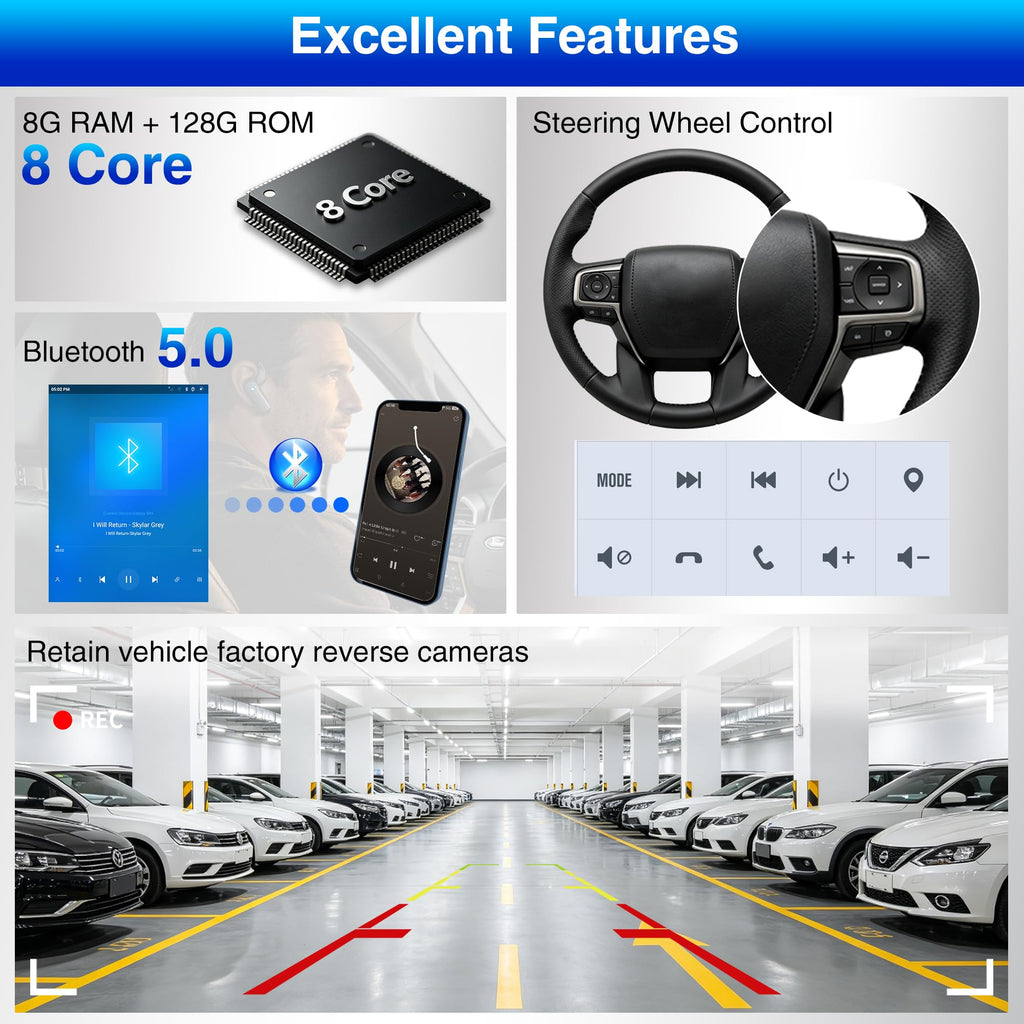 LINKSWELL GEN6 13 Inch Car Radio for Toyota Tacoma 2016-2023, 8+128G