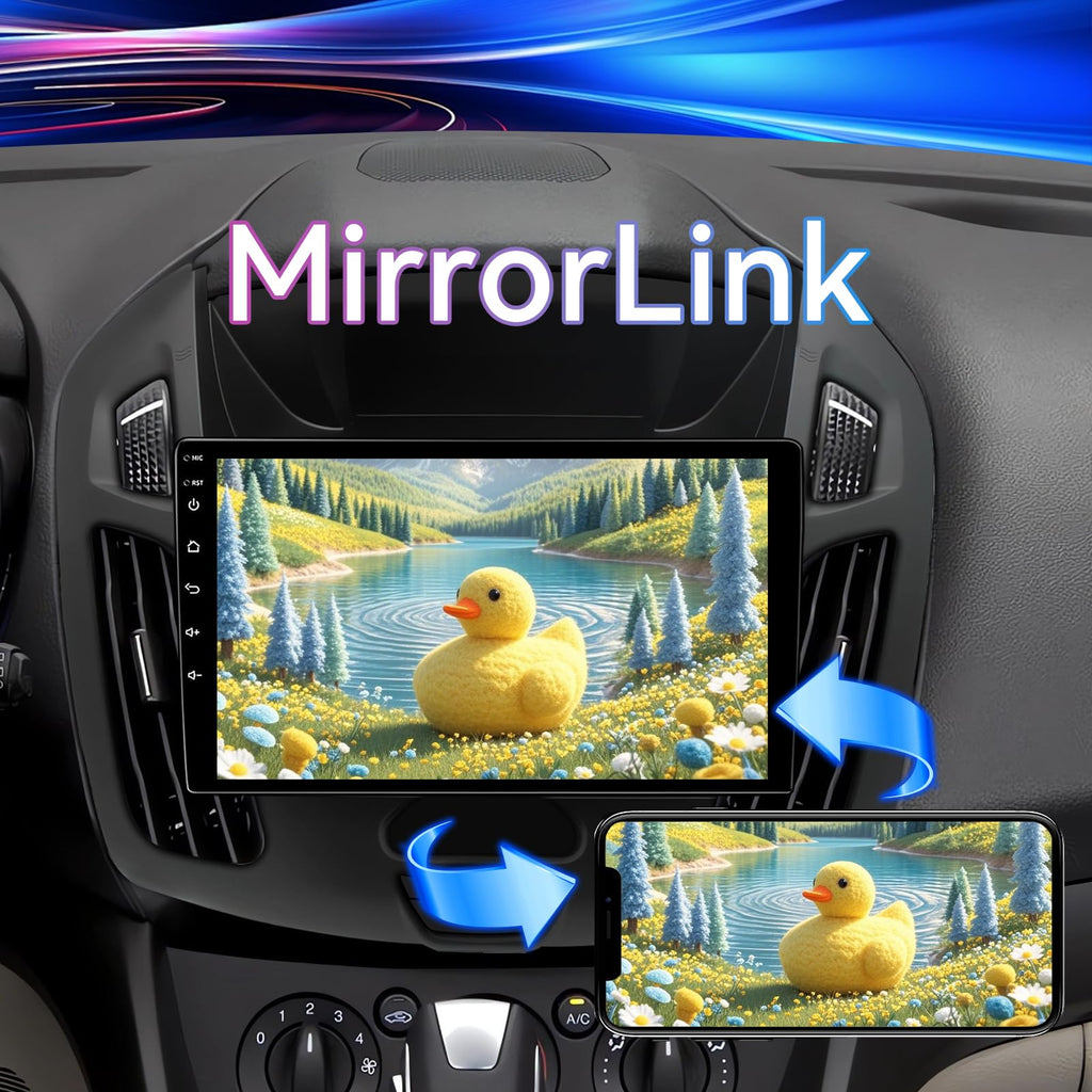 Android 14 Car Radio Compatible with Ford Transit Connect 2014-2018,Touchscreen Car Stereo with Wireless Carplay Android Auto,FM,Multimedia Receiver with GPS Bluetooth ＆ Backup Camera(9 Inch