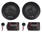 Sundown Audio SA-6.5CS v.3 6.5 in 125-Watt Car Audio Component Speakers, Silk Dome Tweeters, Carbon Fiber Cones, Adjustable Crossovers, for Vehicle Sound Systems, 4-Piece