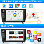Plug&Play 4G+64G Android 15 Car Radio for Toyota Tundra 2007-2013/Sequoia 2008-2018,9 Inch Tundra/Sequoia Stereo with CarplayAndroid Auto BT/GPS/Backup Camera/Physical Knobs and Multi Touch