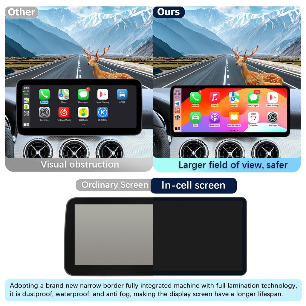 Ultra Narrow 12.3 Inch 1920 * 720 Android Auto Radio for Mercedes Benz A Class W176 GLA X156 CLA C117 G Class W463 Carplay Car Multimedia Stereo Touch Screen (Linux 4.5 System)