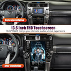 Android 13 Car Radio Head Unit for Toyota 4Runner 2009-2019, 13.6 Inch T-Style Car Multimedia Stereo Video Player GPS Navigation - 8+128 GB