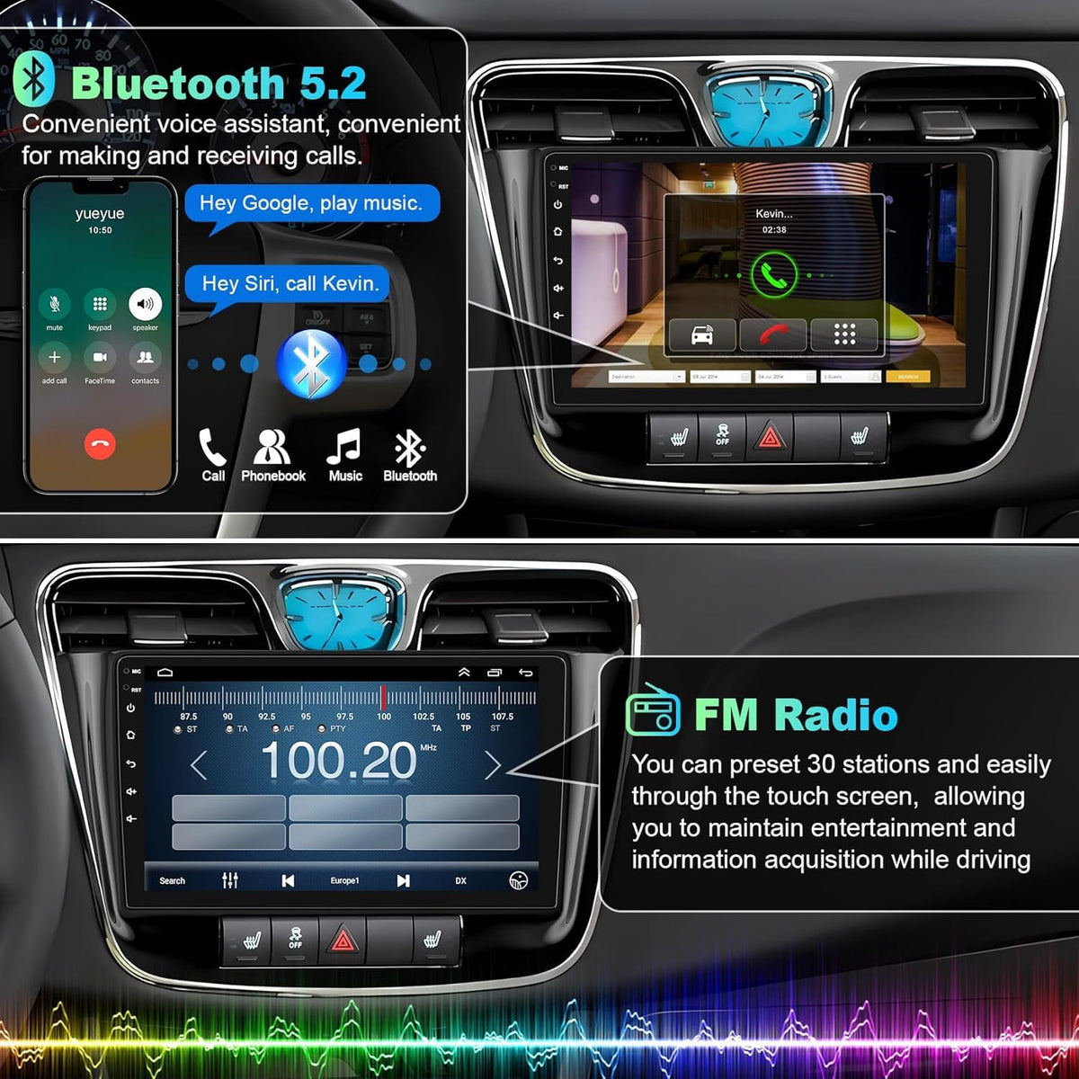 8 Core+128GB Car Radio Stereo for Chrysler 200 200C 2011 2012 2013 2014