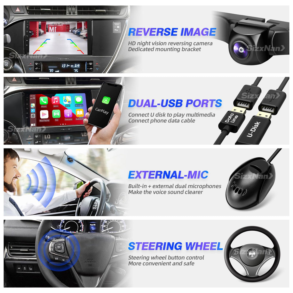 for Toyota Avalon 2013-2018 Radio Stereo Wireless Carplay Auto