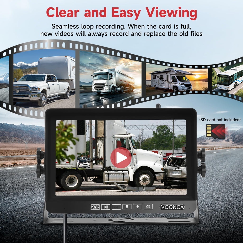 Wireless RV Backup Camera System, Backup Camera for Truck