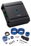 Complete Car Amp Wiring Installation Wire Kit with RCA's Bundle with Alpine S-A60M 600 Watt RMS Mono Car Audio Amplifier Subwoofer Amp Class-D