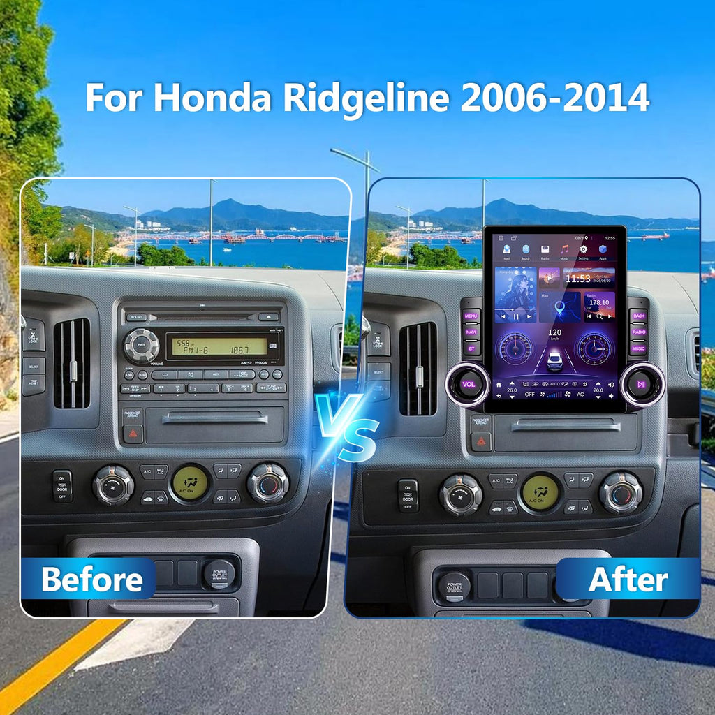 4Core 64G 9.7" Android 14 Car Radio Stereo for Honda Ridgeline 2006-2014