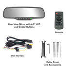 Master Tailgaters 10.5" OEM Rear View Mirror with 4.3" LCD Screen + OnStar Buttons for Existing Wiring | Rearview Universal Fit | Auto Adjusting Brightness LCD | Anti Glare | Full Mirror Replacement