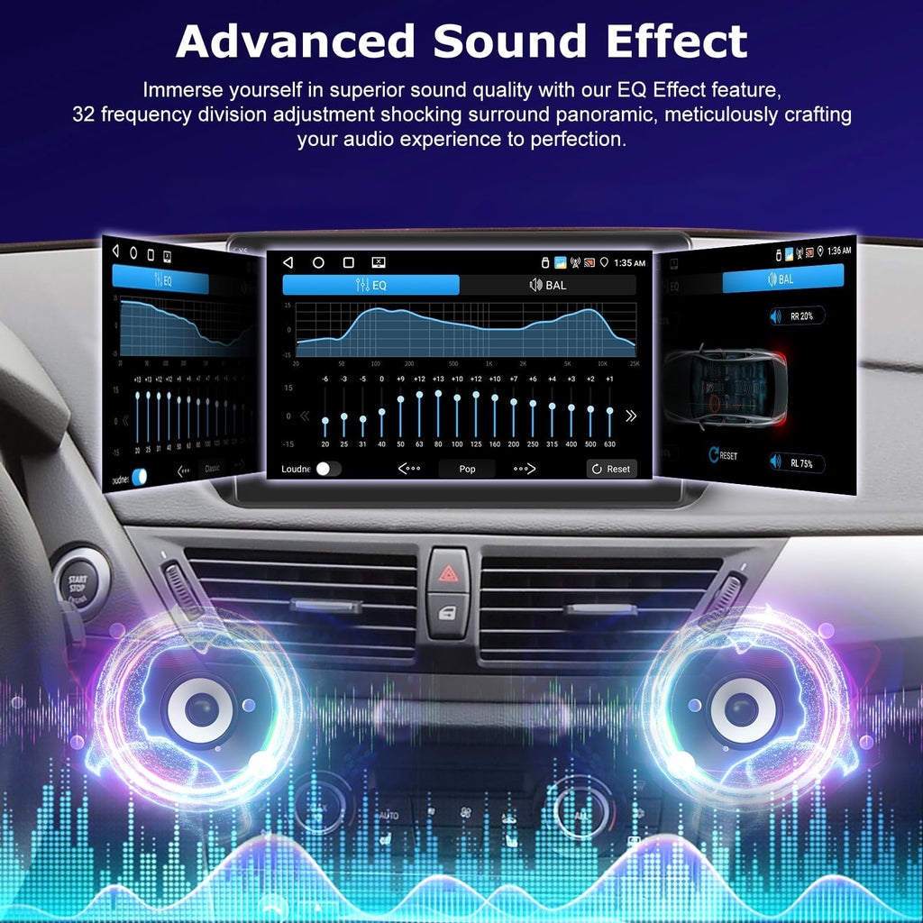 NHOPEEW [4+64G] for BMW X1 E84 2009-2015 Upgrade Android 15 Radio, 10.1 inch IPS Touchscreen Car Stereo - Wireless Carplay and Android Auto, Custom Homepage, 5G/WiFi, GPS, DSP/EQ, SWC + Backup Camera