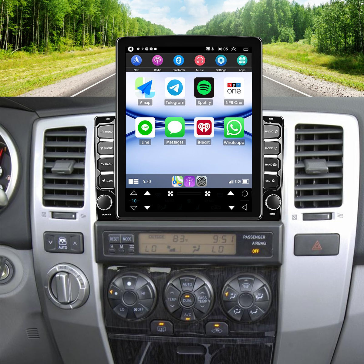 Upgrade Car Radio for Toyota 4Runner 2003 2004 2005 2006 2007 2008 2009