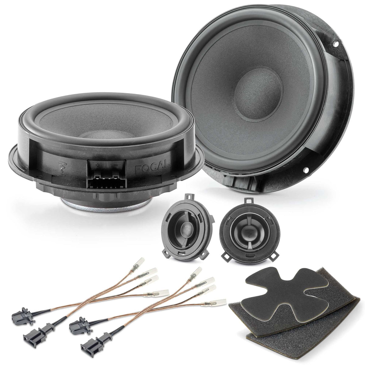 Focal is 165 VW 2-Way Component Kit Compatible with Select Volkswagen Vehicles, RMS: 60W - MAX: 120W