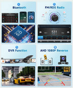 8 CORE 6G+128G Android 13 Car Stereo for Toyota Camry 2006 2007 2008 2009 2011 with Wireless Carplay Android Auto, 9 Inch Touch Screen Car Radio GPS/WiFi/Bluetooth/32-Band DSP/USB/SWC+HD Backup Camera