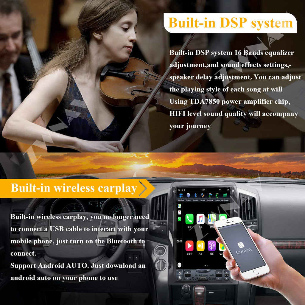 Android Touch Screen Android Radio for Infiniti FX FX35 FX45 2003 2004 2005 2006 Car Stereo Replace Head Unit GPS Navigation Video Multimedia Player Carplay (2003-2006, 4GB+64GB)