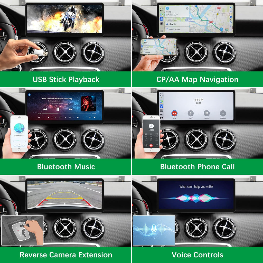12.3" Wireless CarPlay Touchscreen for Mercedes-Benz GLA NTG 4.5