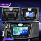 64G 5GWiFi Upgrade Car Radio for Chrysler 200 200C 200S 2011 2012 2013 2014, 9inch Touch Screen Accessories Replacement Stereo Wireless Carplay Android Auto Bluetooth GPS Navigation Backup Camera FM