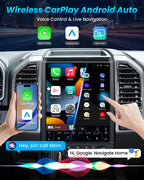 [8Core 4GB+64GB] Car Radio for Ford F150 2015 2016 2017 2018 2019 2020: 12.1'' HD Tesla Style Touch Screen Stereo with Wireless Carplay Android Auto GPS 5GWiFi BT5.0 FM AM RDS DSP SWC Backup Camera