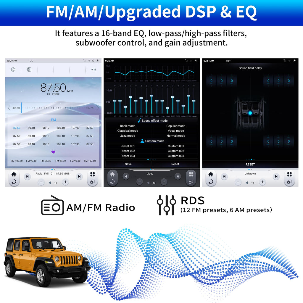 LINKSWELL GEN6 Car Radio for Jeep Wrangler JL Gladiator JT 2018-2021