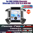 Upgrade AuCar 15.6 Inch Android 13 Car Radio for GMC Sierra Chevrolet Silverado 2015-2019 Head Unit (Only OEM 8" Screen) Wireless Carplay GPS Navigation Multimedia Player (Silver Grey)