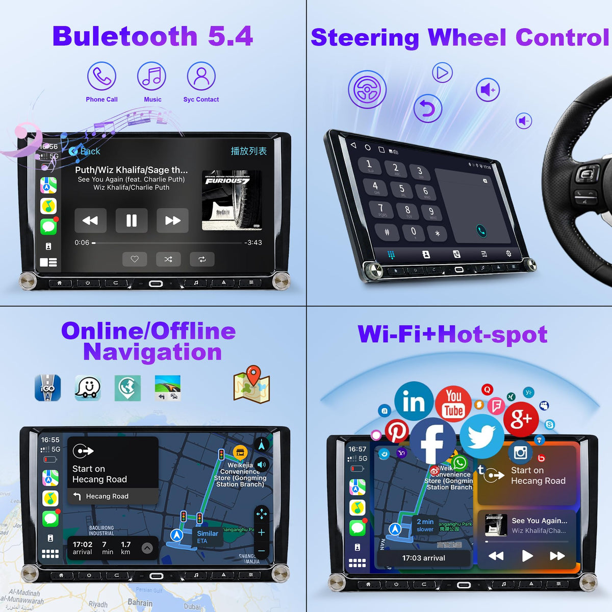 Upgraded Android 14 8 Core Car Radio for Ford F150 F-150 2009-2014 4+64G
