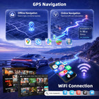 9.7 Inch Car Radio Stereo for Buick Enclave 2008-2012 with Wireless Carplay Android Auto Double Din Head Unit Bluetooth GPS SWC FM/RDS Backup Camera