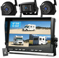 1080P Wireless Backup Camera System Kit with 10'' DVR 3 Split Monitor, IP69 Waterproof Digital Signal Record System 1 Rear 2 Side View Cameras for RV/Truck/Trailer/Camper—BW103SL