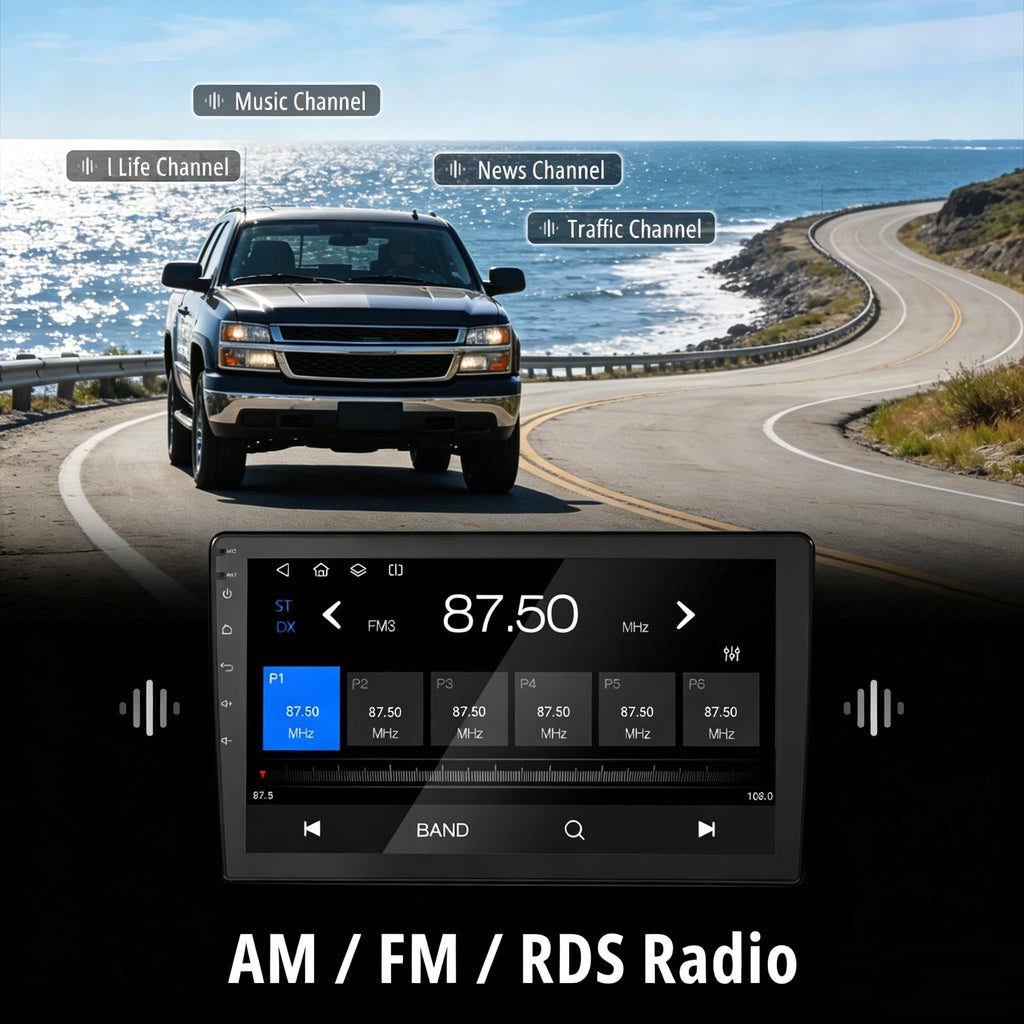 10.1" Car Radio for Chevy Silverado 2014-2018 GMC CarPlay & Android Auto