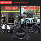 Pyle Powersport Subwoofer System - 10" Passive Subwoofer with Durable Weatherproof Housing - Compact 400W Car Sub Speaker with Quick-Mount Brackets for UTVs, Boats & Outdoor Vehicles - Black