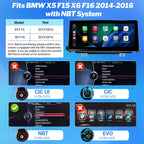 Wireless CarPlay Andriod Auto TouchScreen for BMW X5 X6 F15 F16 2014-2016
