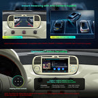 XTRONS 7" Car Stereo for Fiat 500 2007-2015, Wireless CarPlay, DSP(Cream)