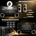 10-inch Dual-Knob Android Touchscreen Car Radio Stereo for Chevrolet Chevy Cruze 2009-2015, Wireless CarPlay, Android Auto, Bluetooth, Mirror Link, GPS Navigation, Wi-Fi, FM, Backup Camera, SWC 2+64G