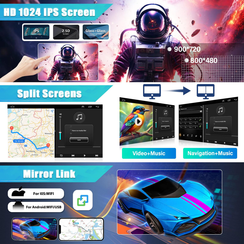 Car Stereo Radio Compatible for GMC Terrain 2010-2017 with Carplay Android Auto GPS Navigation 8in Touchscreen Car Radio Player with Bluetooth WiFi FM/RDS SWC Mirror Link + Backup Camera