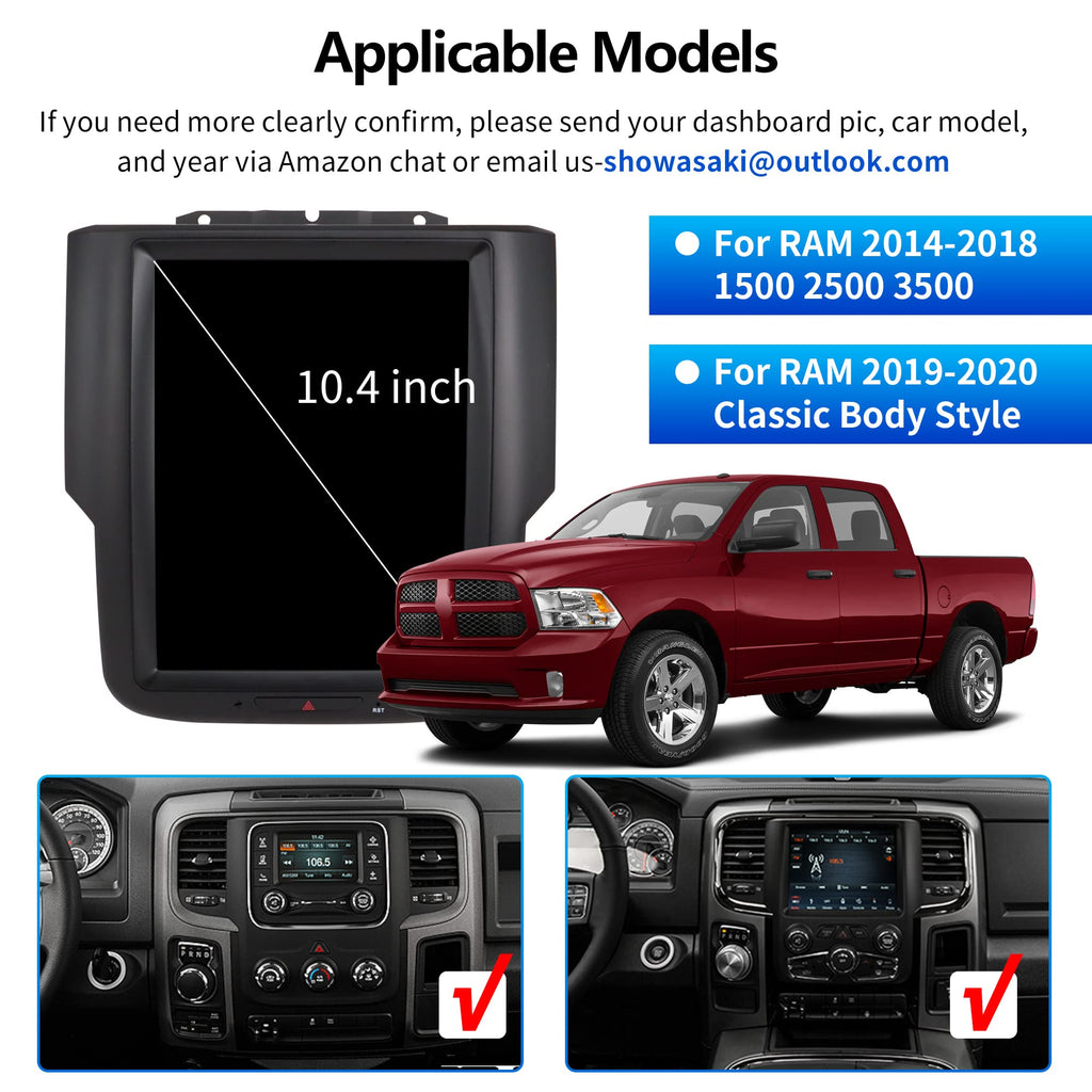 LINKSWELL Android Car Radio for RAM 2014-2018 and RAM 2019 Classic