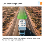 7” HD License Plate Backup Camera with a Monitor– Wired for No Interference, 120° Wide-Angle, Weatherproof, Night Vision – American-Based, 1-Year Warranty