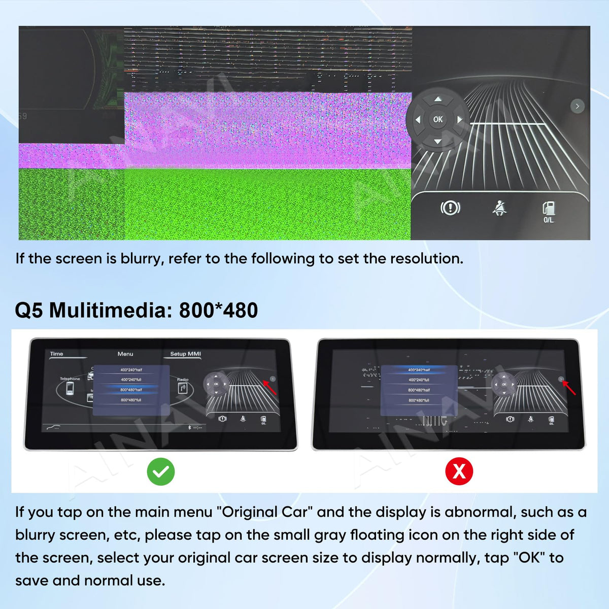 10.25 inch Linux Touch Screen for Audi Q5 Multimedia (2009-2017)