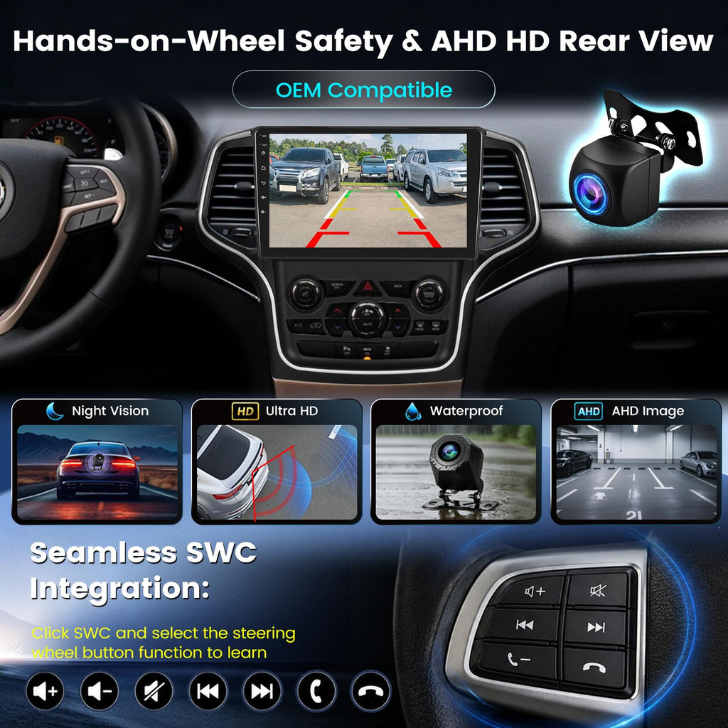 2+64G10.1 Android Radio for Jeep Grand Cherokee 2014-2020 for Big Screen
