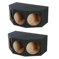 QPower BASS12 3-Hole 12" Sealed Car Audio Subwoofer Box Enclosure, 2-Pack