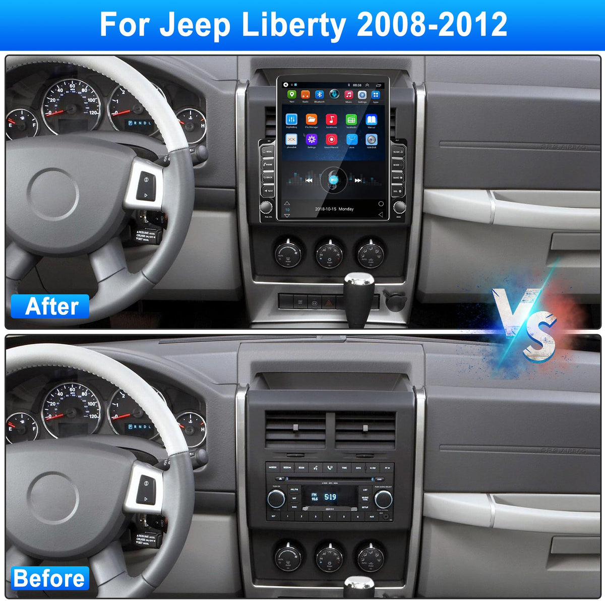 Car Stereo Radio for Jeep Liberty 2008 2009 2010 2011 2012