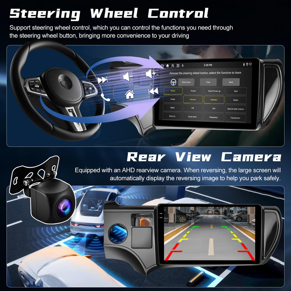 [4+128G] Car Radio for Toyota Prius C 2012 2013 2014 Carplay & Android Auto