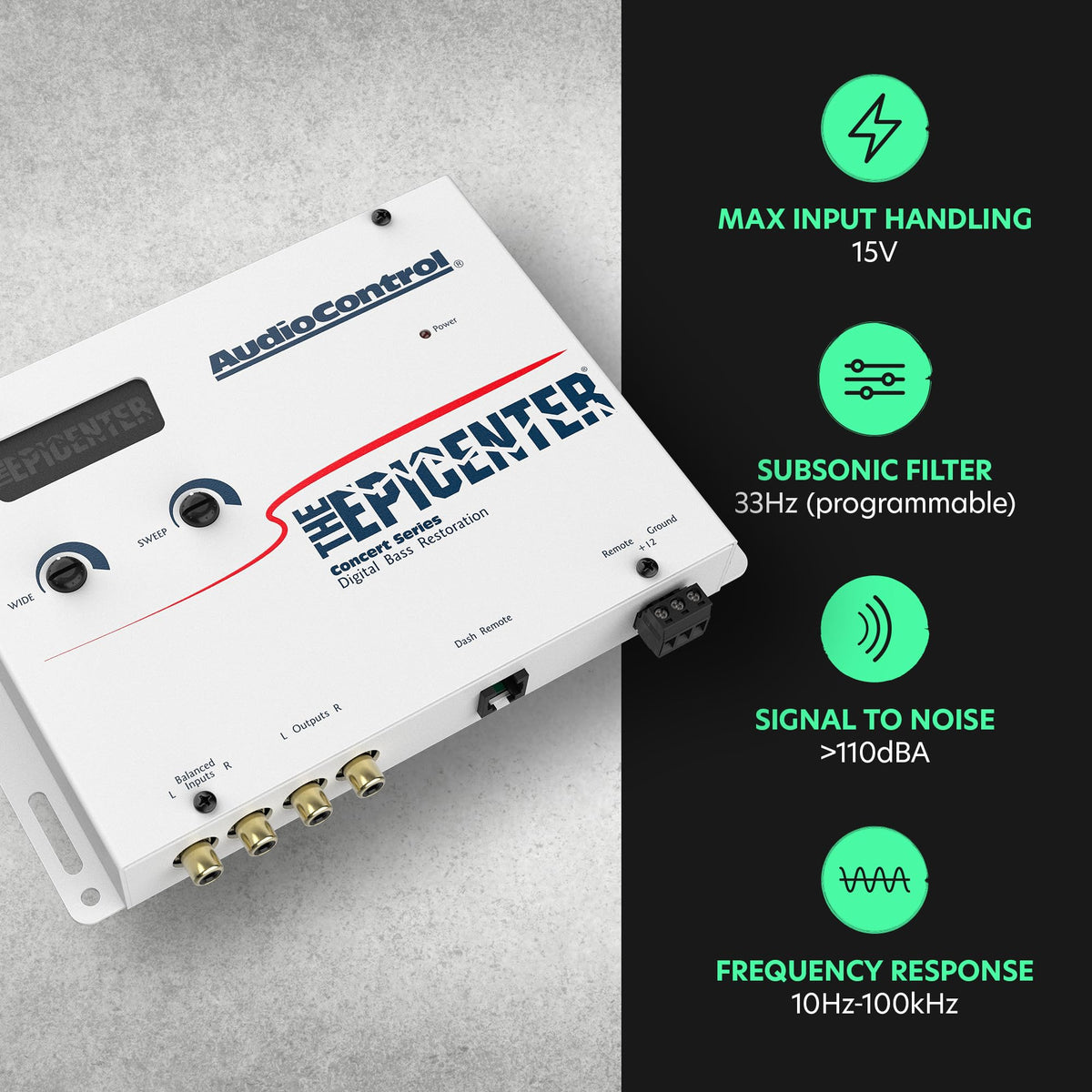 AudioControl The EPICENTER Concert Series Bass Restoration Processor, White