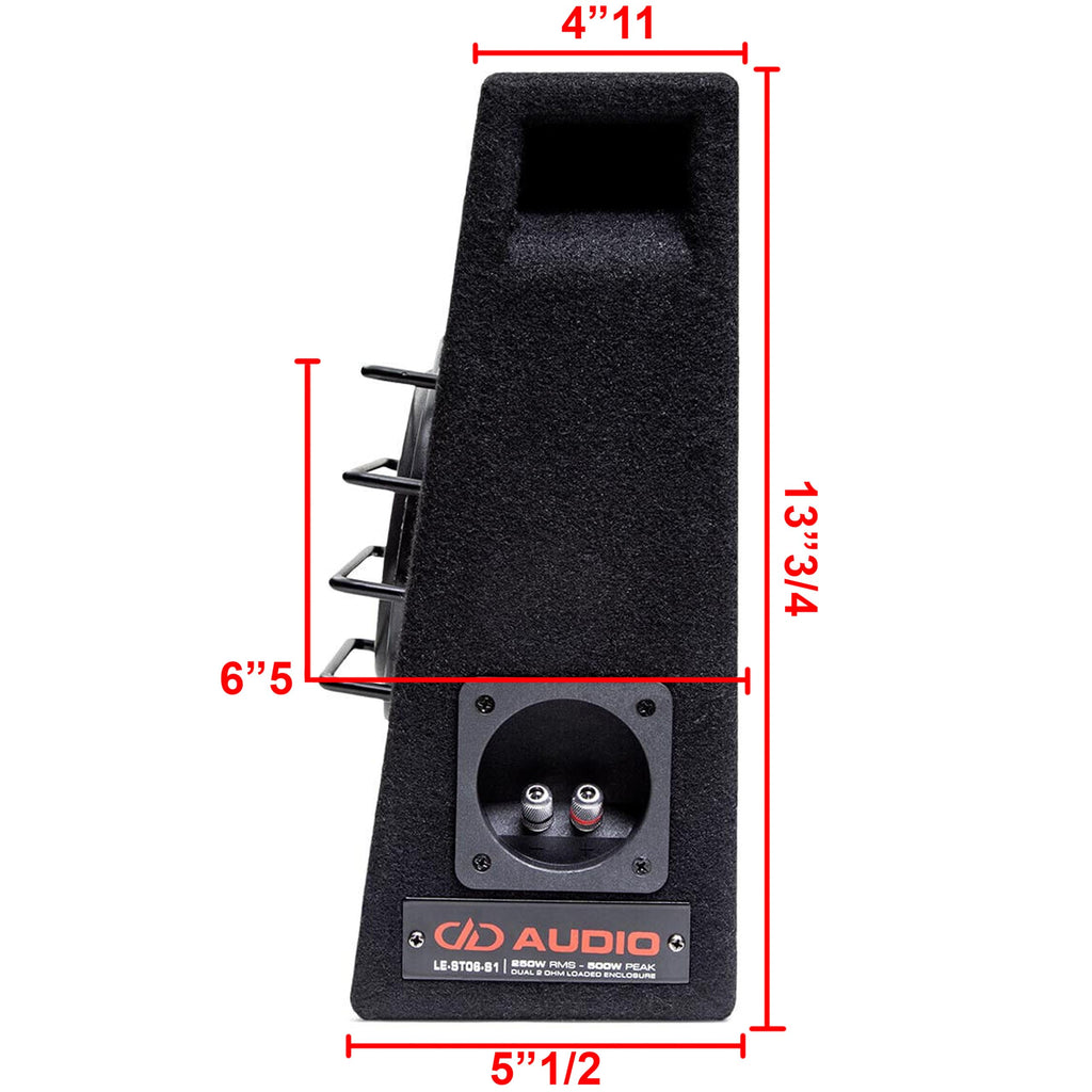 DD Audio LEST06d 6.5" 500W Shallow Slim Enclosure Box Subwoofer